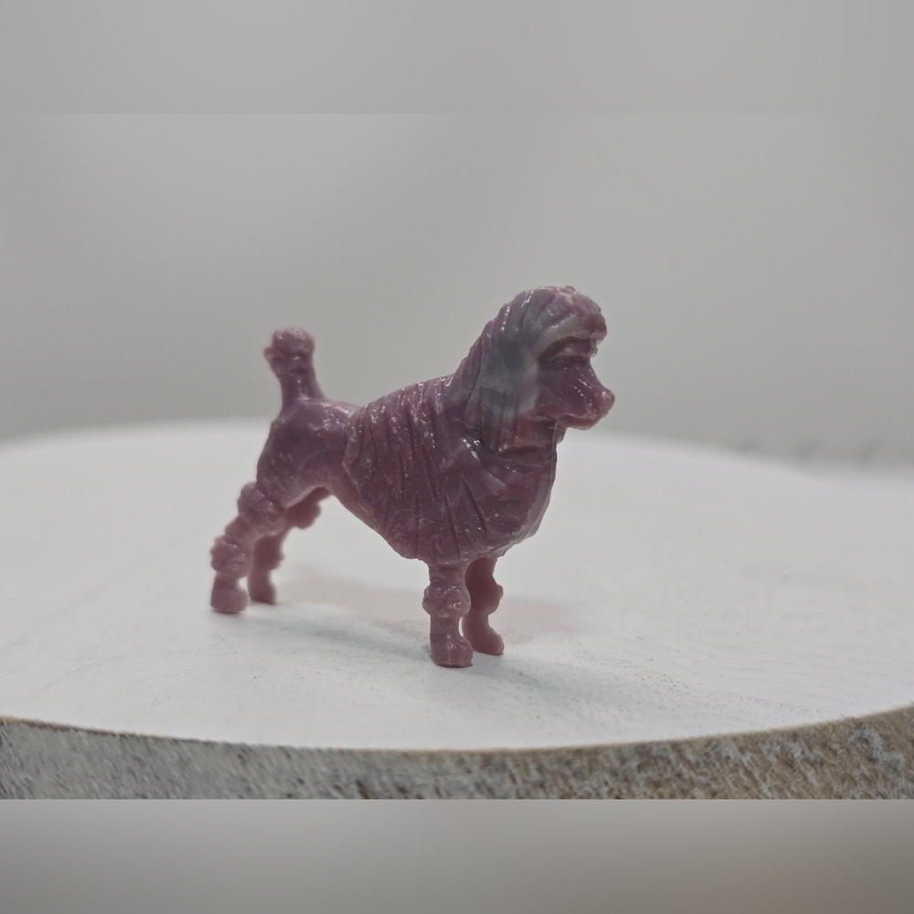 Vintage Cracker Jack Prize Toy French Poodle Dog Stand Up Collectible Toy - READ